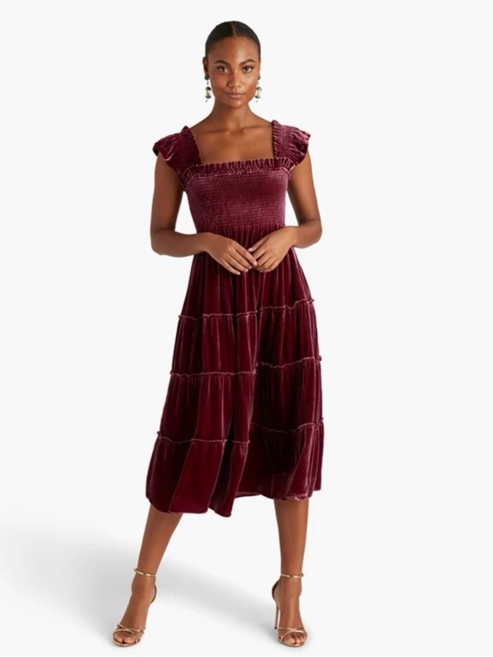 Hill House Home Silk Blend Women’s The Nap Dress Velvet Sz Medium